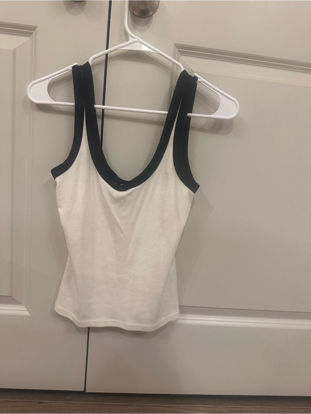 Abercrombie & Fitch White Tank with Black Trim
